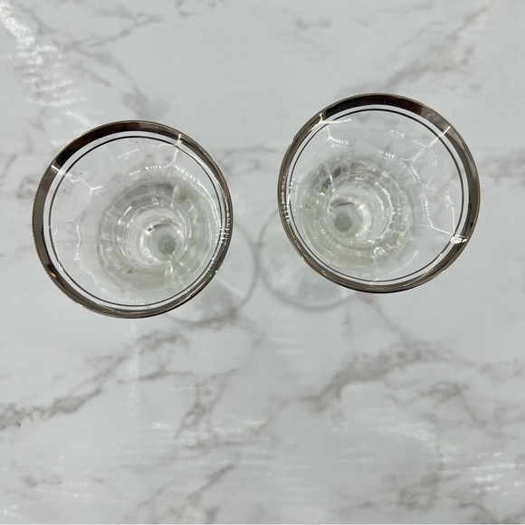 VINTAGE MIKASA Jamestown platinum crystal candleholders CANDLESTICKS - Picture 3 of 4